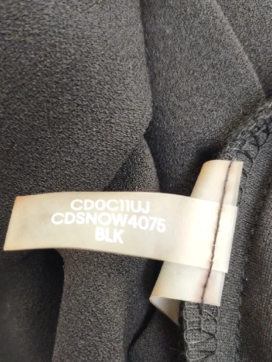 Calvin Klein Black Long Sleeve Midi Sheath Dress Gold Zipper Size 12 - Picture 8 of 15